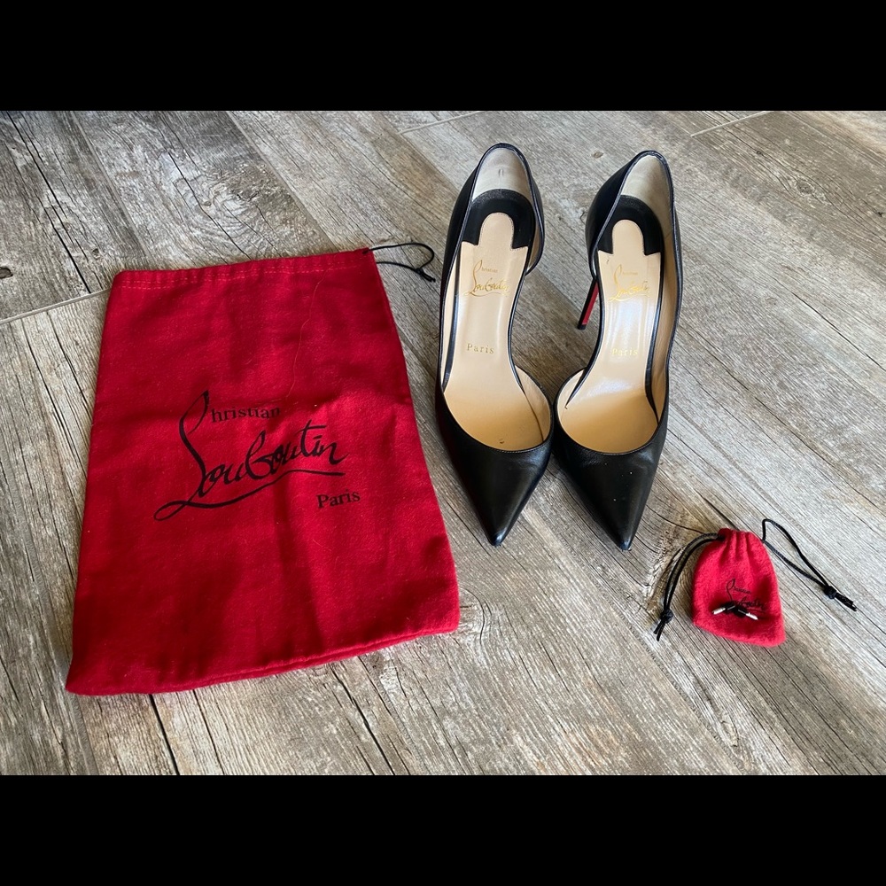Christian Louboutin Iriza 100mm black nappa leather